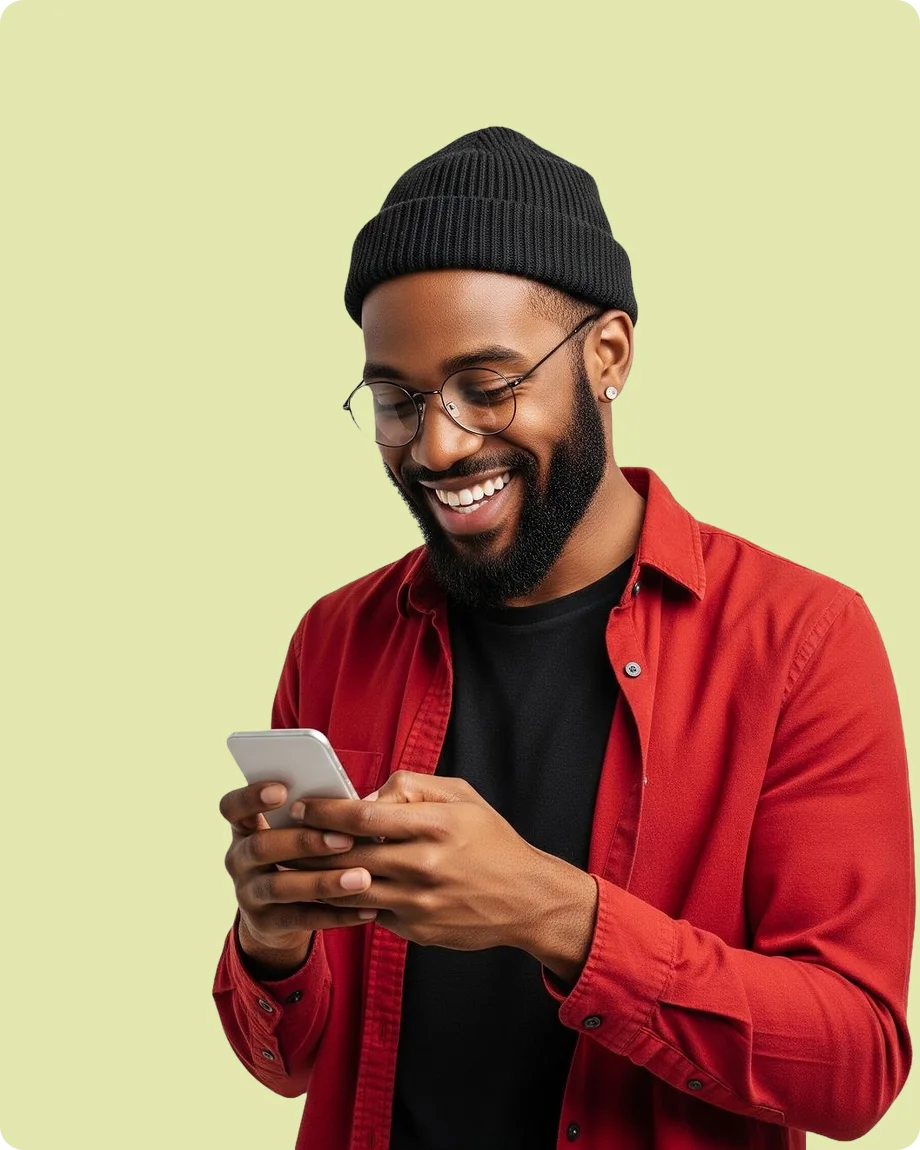 Person giving on their phone